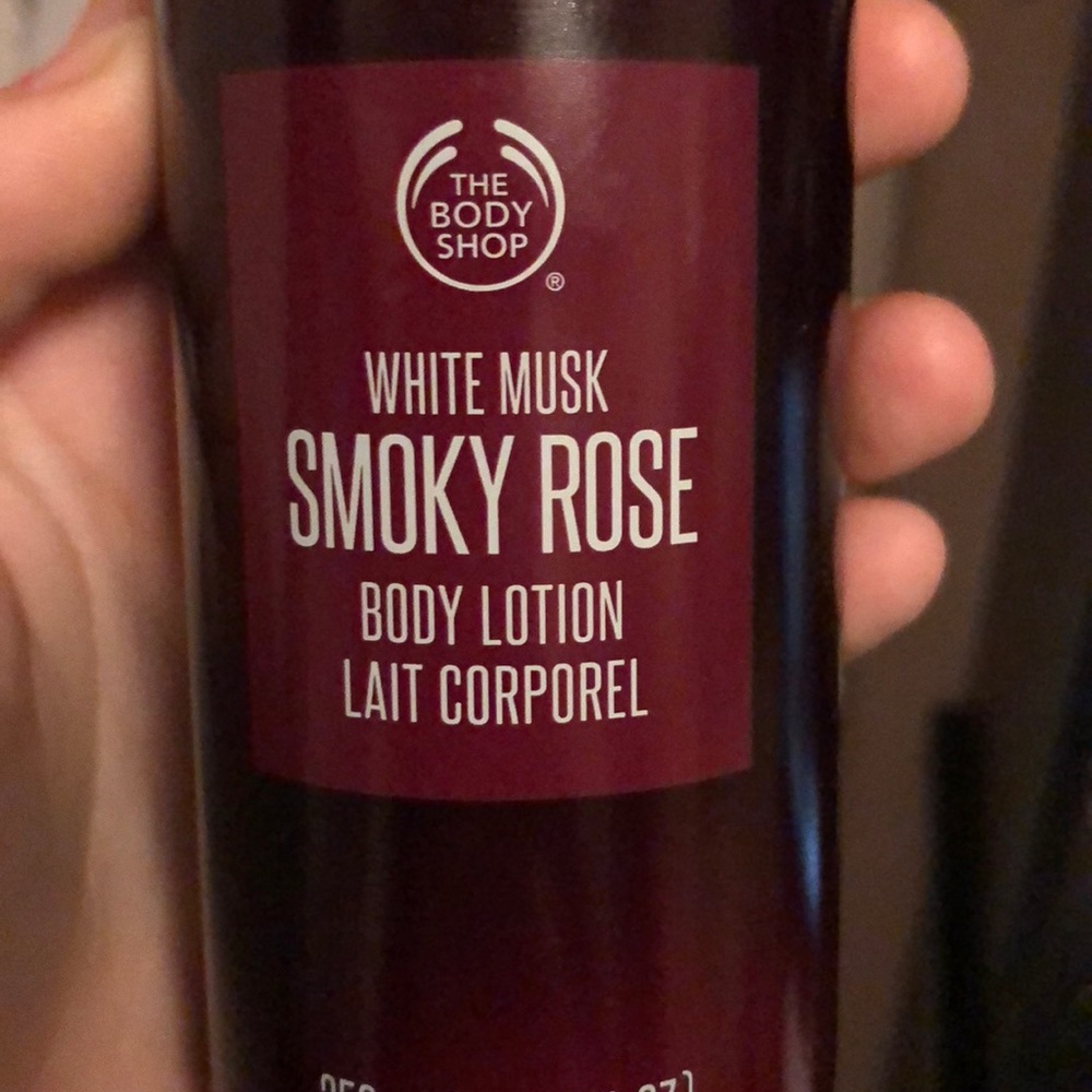 Smoky rose the body shop body lotion
